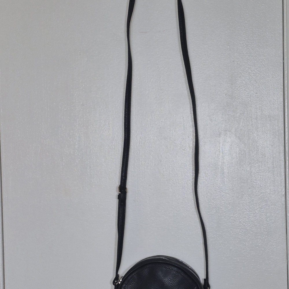 Tahari Black Faux Leather Round Crossbody Bag - Picture 9 of 9